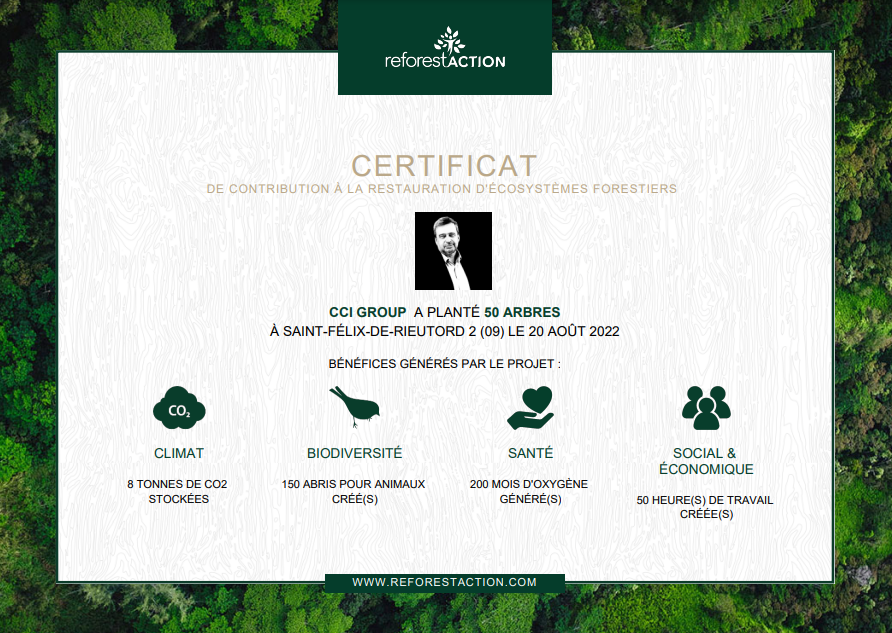 Certificat Reforestaction
