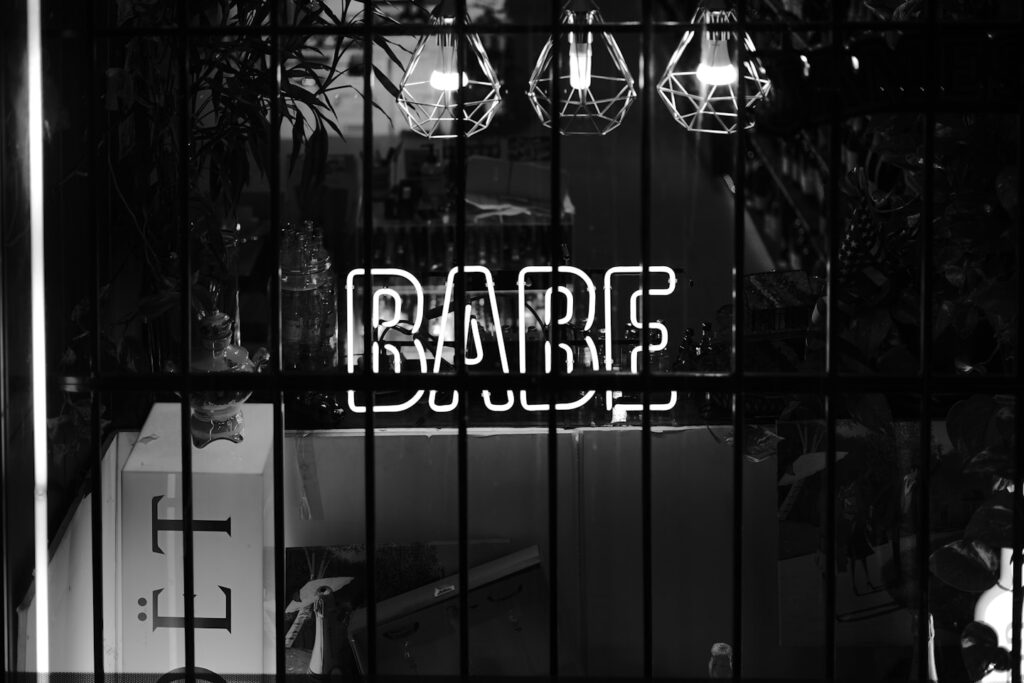 a window with a sign on it