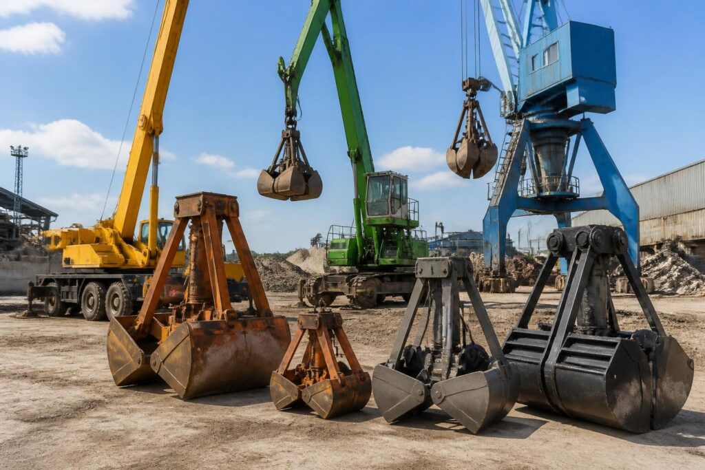 découvrez notre guide complet sur les bennes preneuses pour grue : explorez différents modèles, occasions disponibles et leurs compatibilités avec diverses grues pour choisir l'équipement adapté à vos besoins.