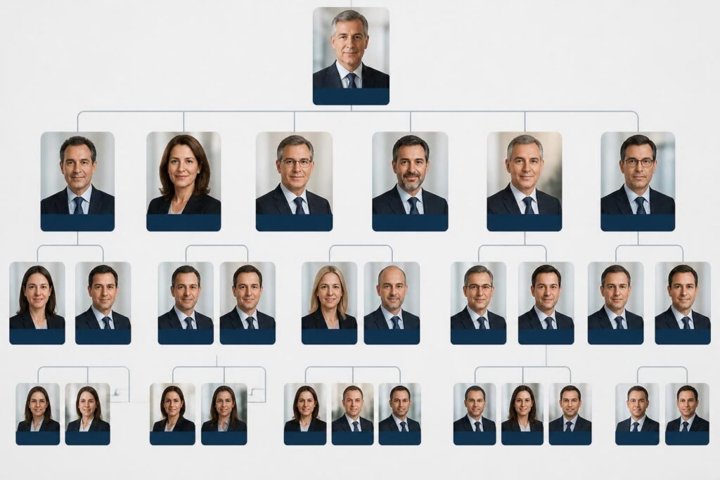 Organigramme détaillé du groupe Nexity et ses principaux dirigeants